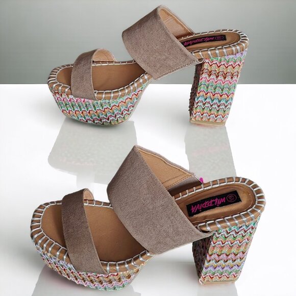 NIB WOVEN MIRACLE PLATFORM SANDAL Size 8.5 - Picture 5 of 8